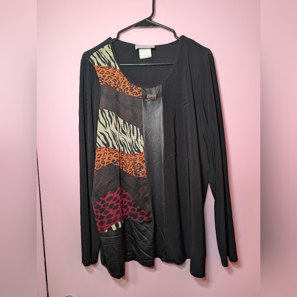 Vintage Maggie Animal Print Long Sleeve Top